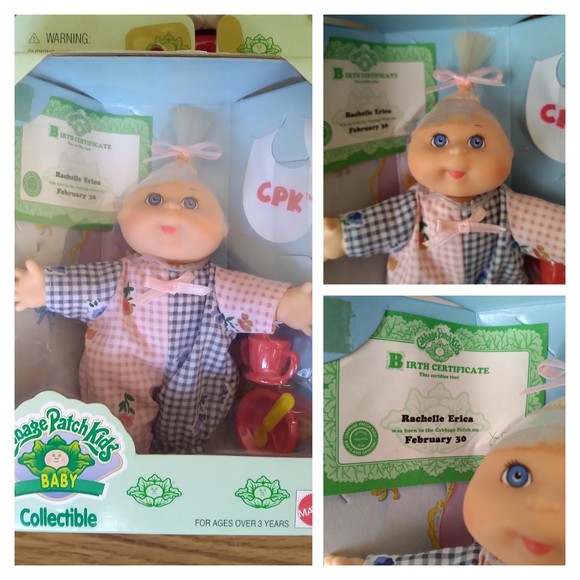 Vtg Rare FEB 30 Mattel Cabbage Patch Kids Baby Doll - 1995 Rachelle Erica - Picture 2 of 14